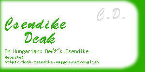 csendike deak business card